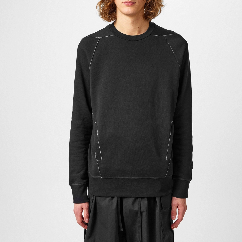 Alexander McQueen Contrast Stitch Crew Sweatshirt - Black